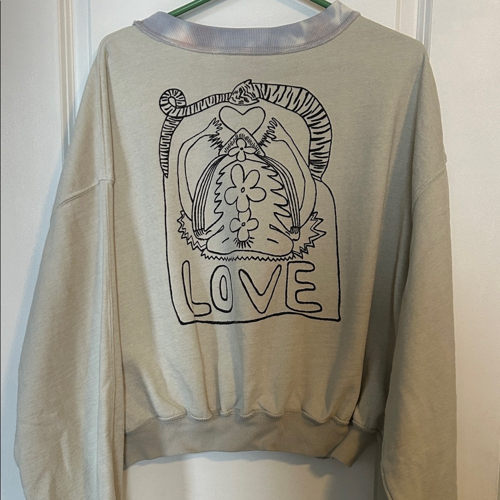 Free People Love Graphic Women's Sweater - Picture 5 of 5